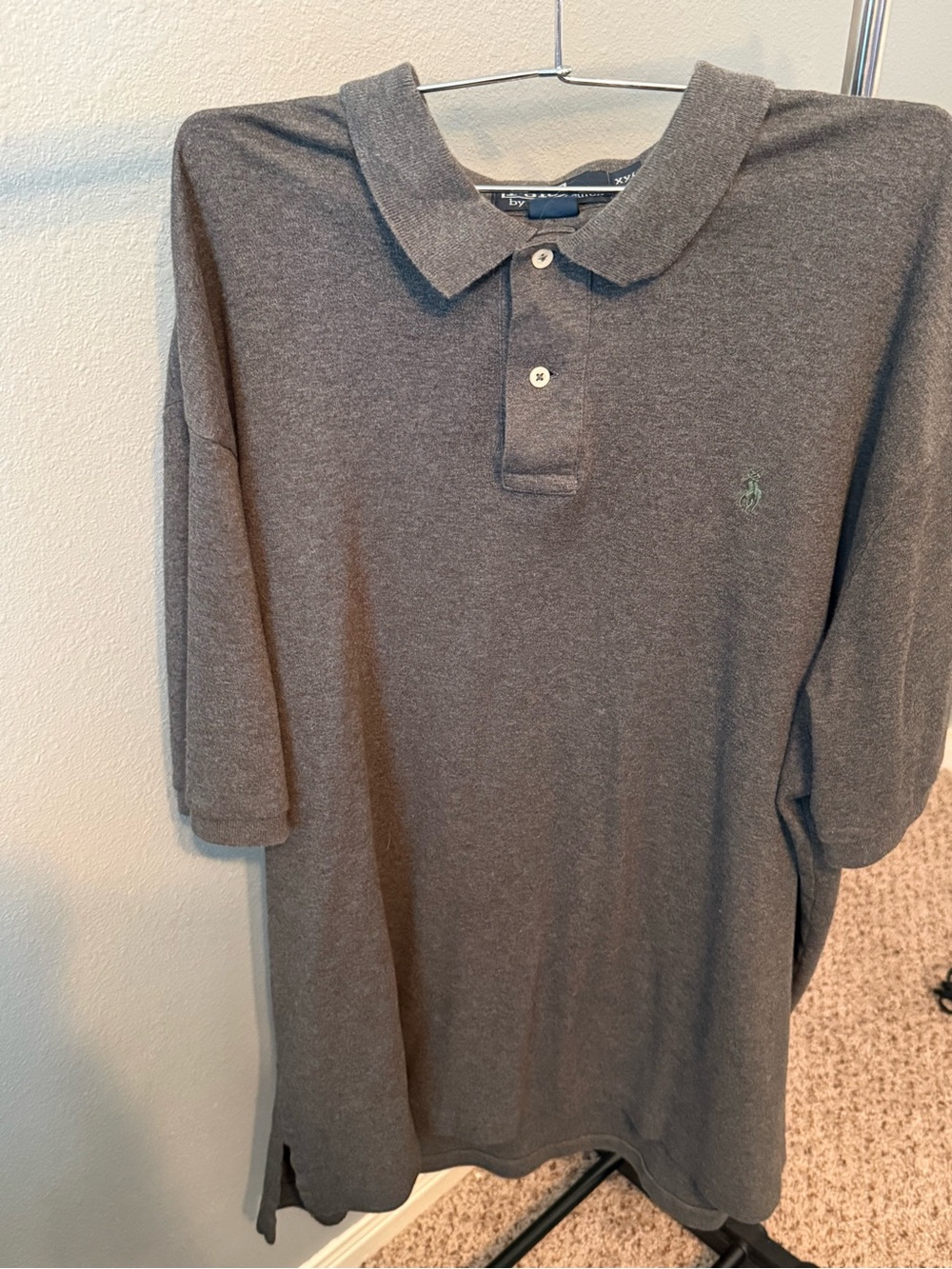 Polo by Ralph Lauren Men's Charcoal Gray Polo with Green Pony